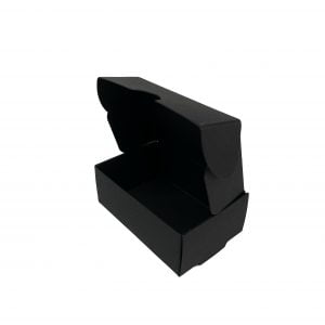 Matt Black gift box 85mm(W) x 55mm(D) x 30mm(H) made from a 400gsm Black board.