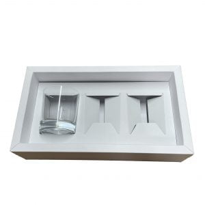 White Gift Display boxes with sleeve and fitment for 3 x  30cl candles