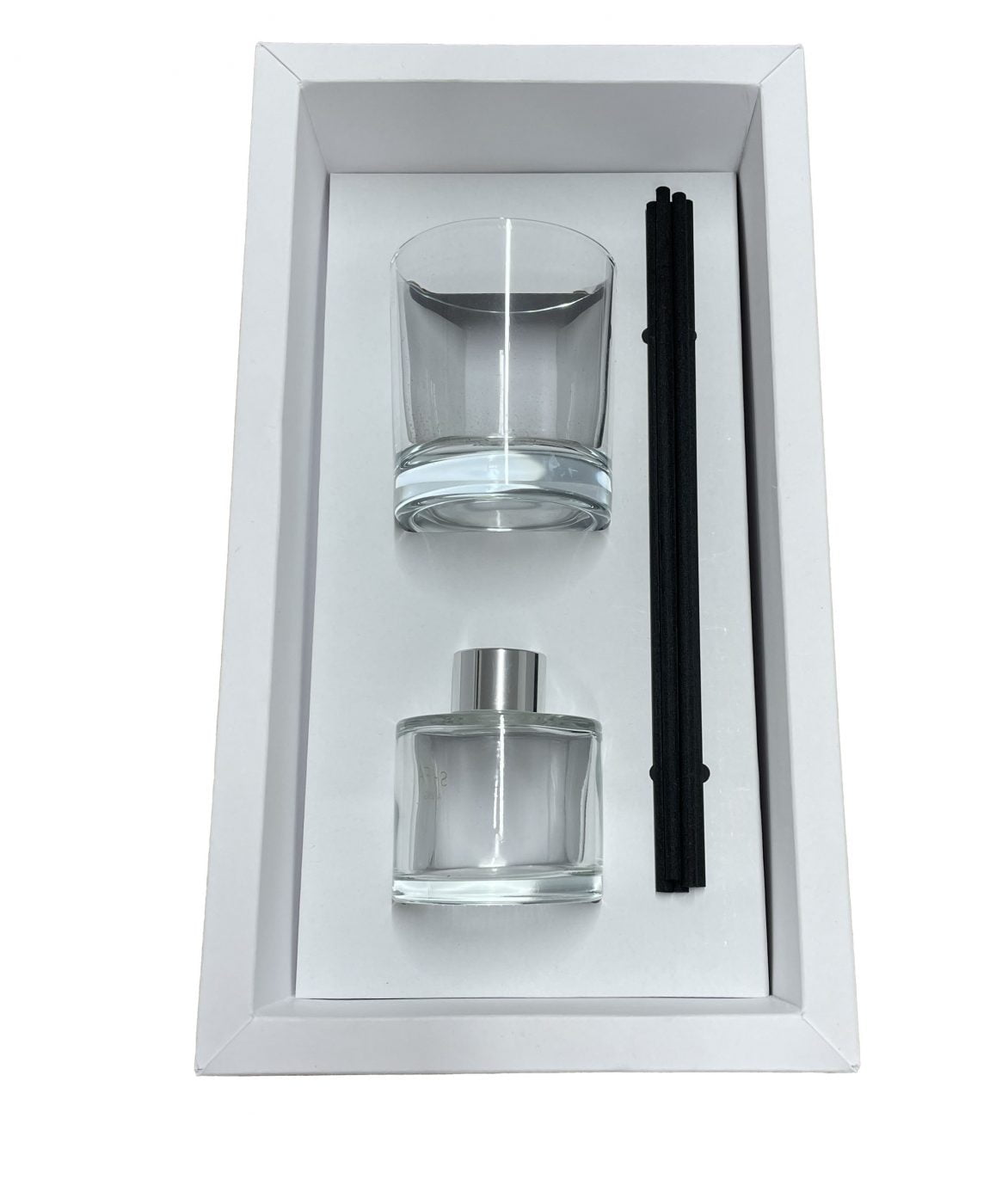 White Gift Display box with sleeve and fitment for a 30cl candle and