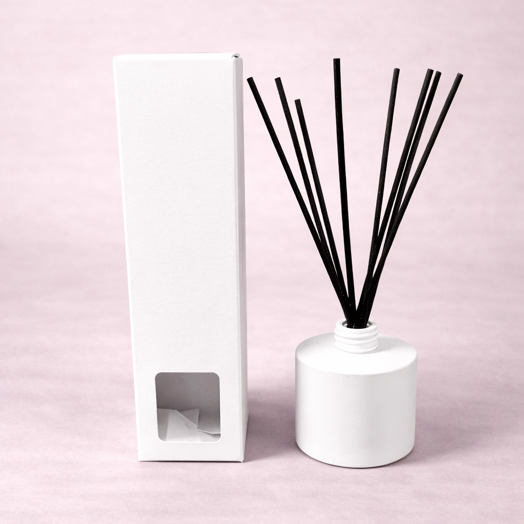 50ml White Reed Diffuser box with window